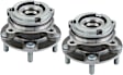 SET-MO513356-2 Front, Driver and Passenger Side Wheel Hub, 5 Lugs, Sensor Included, 3.8L, 6Cyl