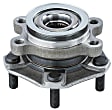 SET-MO513364-2 Front, Driver and Passenger Side Wheel Hub, 5 Lugs, With Bearing,, Problem Solver Series