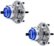 SET-MO513370-2 Front, Driver and Passenger Side Wheel Hub, 5 Lugs, With Bearing, Problem Solver Series