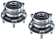 SET-MO513374-2 Front, Driver and Passenger Side Wheel Hub, 5 Lugs, With Bearing, Problem Solver Series