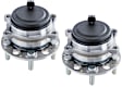 SET-MO513376-2 Front, Driver and Passenger Side Wheel Hub, 5 Lugs, With Bearing, Sensor Included, RWD