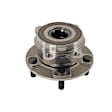 SET-MO513424-2 Front, Driver and Passenger Side Wheel Hub, 5 Lugs, Sensor Included, Problem Solver Series