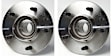 SET-MO515017-2 Front, Driver and Passenger Side Wheel Hub, 5 Lugs, With Bearing, 4WD, Problem Solver Series