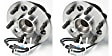 SET-MO515024-2 Front, Driver and Passenger Side Wheel Hub, 6 Lugs, With Bearing, Problem Solver Series