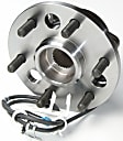 SET-MO515024-2 Front, Driver and Passenger Side Wheel Hub, 6 Lugs, With Bearing, Problem Solver Series