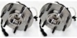 SET-MO515030-2 Front, Driver and Passenger Side Wheel Hub, 7 Lugs, With Bearing, 4WD, Problem Solver Series