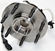 SET-MO515030-2 Front, Driver and Passenger Side Wheel Hub, 7 Lugs, With Bearing, 4WD, Problem Solver Series