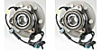 SET-MO515036-2 Front, Driver and Passenger Side Wheel Hub, 6 Lugs, With Bearing, Problem Solver Series