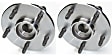 SET-MO515038-2 Front, Driver and Passenger Side Wheel Hub, 5 Lugs, With Bearing, 4WD, Problem Solver Series