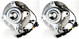 SET-MO515042-2 Front, Driver and Passenger Side Wheel Hub, 6 Lugs, With Bearing, RWD, Problem Solver Series