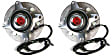 SET-MO515046-2 Front, Driver and Passenger Side Wheel Hub, 6 Lugs, With Bearing, 4WD, Problem Solver Series