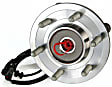 SET-MO515046-2 Front, Driver and Passenger Side Wheel Hub, 6 Lugs, With Bearing, 4WD, Problem Solver Series