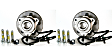 SET-MO515050-2 Front, Driver and Passenger Side Wheel Hub, 5 Lugs, With Bearing, Problem Solver Series