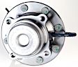 SET-MO515059-2 Front, Driver and Passenger Side Wheel Hub, 8 Lugs, With Bearing, Problem Solver Series