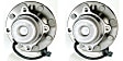 SET-MO515060-2 Front, Driver and Passenger Side Wheel Hub, 8 Lugs, With Bearing, Problem Solver Series