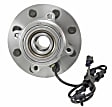 SET-MO515061-2 Front, Driver and Passenger Side Wheel Hub, 8 Lugs, With Bearing, 4WD