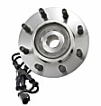 SET-MO515061-2 Front, Driver and Passenger Side Wheel Hub, 8 Lugs, With Bearing, 4WD
