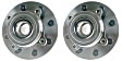 SET-MO515062-2 Front, Driver and Passenger Side Wheel Hub, 8 Lugs, With Bearing, 4WD, Problem Solver Series