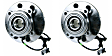 SET-MO515063-2 Front, Driver and Passenger Side Wheel Hub, 8 Lugs, With Bearing, 4WD, Problem Solver Series