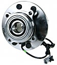 SET-MO515063-2 Front, Driver and Passenger Side Wheel Hub, 8 Lugs, With Bearing, 4WD, Problem Solver Series