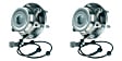 SET-MO515064-2 Front, Driver and Passenger Side Wheel Hub, 6 Lugs, With Bearing, RWD, Problem Solver Series