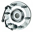 SET-MO515066-2 Front, Driver and Passenger Side Wheel Hub, 6 Lugs, With Bearing, Problem Solver Series