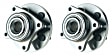 SET-MO515067-2 Front, Driver and Passenger Side Wheel Hub, 5 Lugs, With Bearing,, Problem Solver Series