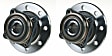 SET-MO515070-2 Front, Driver and Passenger Side Wheel Hub, 8 Lugs, With Bearing, Problem Solver Series