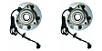 SET-MO515073-2 Front, Driver and Passenger Side Wheel Hub, 5 Lugs, With Bearing, Problem Solver Series