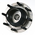 SET-MO515076-2 Front, Driver and Passenger Side Wheel Hub, 8 Lugs, With Bearing, 4WD, Problem Solver Series