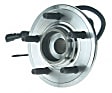 SET-MO515078-2 Front, Driver and Passenger Side Wheel Hub, 5 Lugs, With Bearing, Problem Solver Series