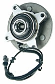 SET-MO515079-2 Front, Driver and Passenger Side Wheel Hub, 6 Lugs, With Bearing, Problem Solver Series