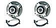 SET-MO515080-2 Front, Driver and Passenger Side Wheel Hub, 7 Lugs, With Bearing, Problem Solver Series