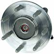 SET-MO515080-2 Front, Driver and Passenger Side Wheel Hub, 7 Lugs, With Bearing, Problem Solver Series