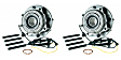 SET-MO515082-2 Front, Driver and Passenger Side Wheel Hub, 8 Lugs, With Bearing, 4WD, Problem Solver Series