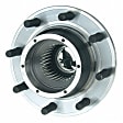 SET-MO515082-2 Front, Driver and Passenger Side Wheel Hub, 8 Lugs, With Bearing, 4WD, Problem Solver Series