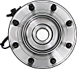 SET-MO515098-2 Front, Driver and Passenger Side Wheel Hub, 8 Lugs, With Bearing, Problem Solver Series