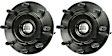 SET-MO515099-2 Front, Driver and Passenger Side Wheel Hub, 8 Lugs, With Bearing, Problem Solver Series