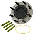 SET-MO515100-2 Front, Driver and Passenger Side Wheel Hub, 8 Lugs, With Bearing, Problem Solver Series