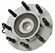 SET-MO515101-2 Front, Driver and Passenger Side Wheel Hub, 8 Lugs, With Bearing, 4WD, Problem Solver Series