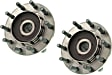 SET-MO515102-2 Front, Driver and Passenger Side Wheel Hub, 10 Lugs, With Bearing, Problem Solver Series