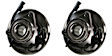 SET-MO515113-2 Front, Driver and Passenger Side Wheel Hub, 5 Lugs, With Bearing, Problem Solver Series