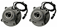 SET-MO515117-2 Front, Driver and Passenger Side Wheel Hub, 6 Lugs, With Bearing, RWD, Problem Solver Series