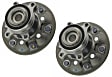 SET-MO515120-2 Front, Driver and Passenger Side Wheel Hub, 6 Lugs, With Bearing, RWD, Problem Solver Series