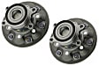 SET-MO515121-2 Front, Driver and Passenger Side Wheel Hub, 6 Lugs, With Bearing, 4WD, Problem Solver Series