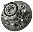 SET-MO515121-2 Front, Driver and Passenger Side Wheel Hub, 6 Lugs, With Bearing, 4WD, Problem Solver Series