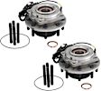 SET-MO515131-2 Front, Driver and Passenger Side Wheel Hub, 8 Lugs, With Bearing, 4WD, Problem Solver Series