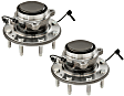 SET-MO515146-2 Front, Driver and Passenger Side Wheel Hub, 8 Lugs, With Bearing, RWD, Problem Solver Series