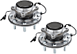 SET-MO515147-2 Front, Driver and Passenger Side Wheel Hub, 8 Lugs, With Bearing, RWD, Problem Solver Series