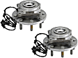 SET-MO515148-2 Front, Driver and Passenger Side Wheel Hub, 8 Lugs, With Bearing, 4WD, Problem Solver Series